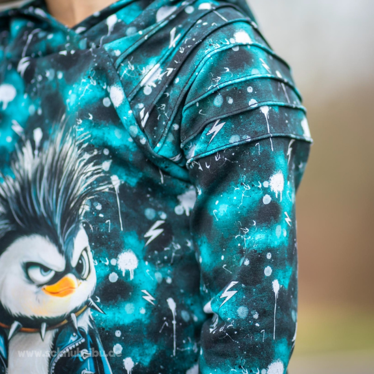 French Terry Cool Pinguin Panel